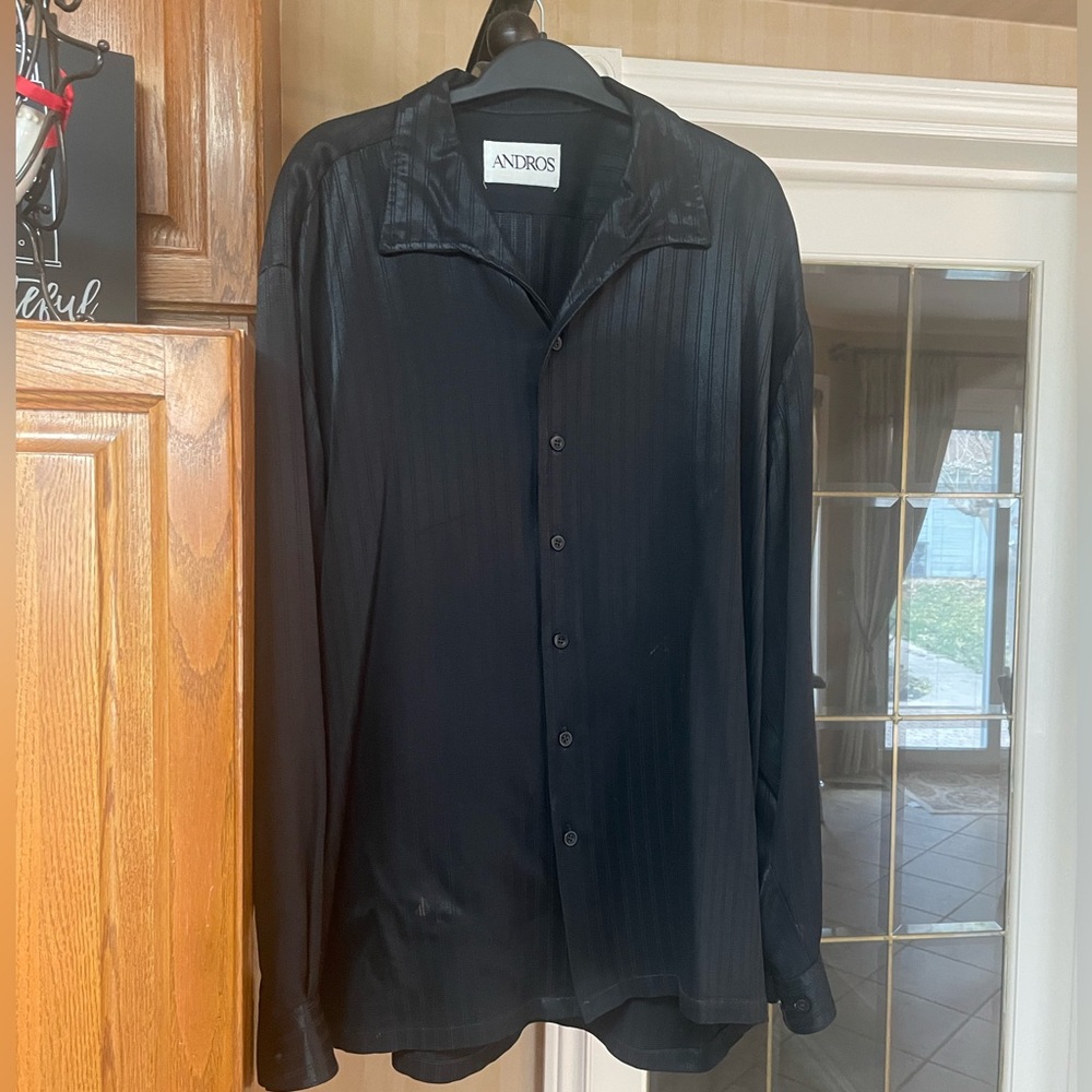 Andros Black Button-Up Shirt